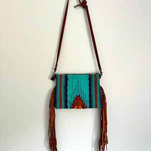 American Darling blue purse leather